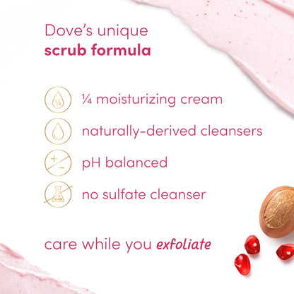 Dove Himalayan Salt & Rose Oil Body Scrub 15 oz, Exfoliating & Nourishing