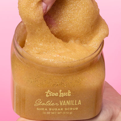 Tree Hut Golden Vanilla Shea Sugar Body Scrub 18 oz, Exfoliating & Hydrating