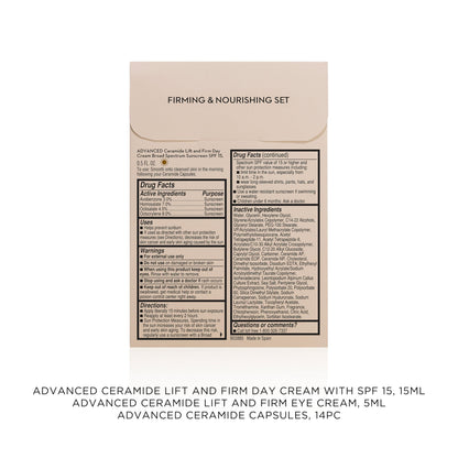 Elizabeth Arden Lift Starter 3-Piece Skincare Gift Set for Women, Includes Mini Travel-Sized Day Cream with Sunscreen 0.5 fl.oz, 14-Piece Serum Capsules & Eye Cream .17 fl.oz, 3 count