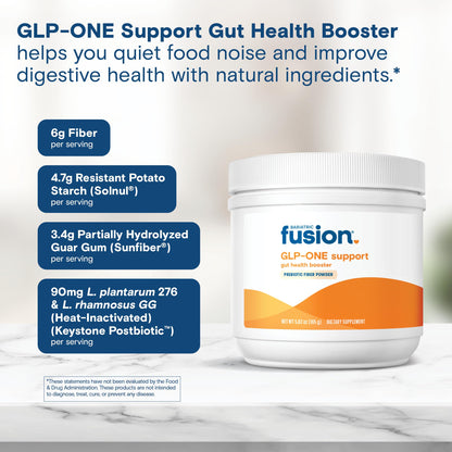 Bariatric Fusion GLP-1 Gut Health Booster - High Fiber GLP1 Booster - Prebiotic Fiber GLP-1 Supplement Powder for Women & Men - 20 Servings