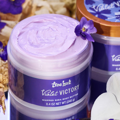 Tree Hut Violet Victory Whipped Shea Body Butter 8.4 oz, Hydrating Moisturizer
