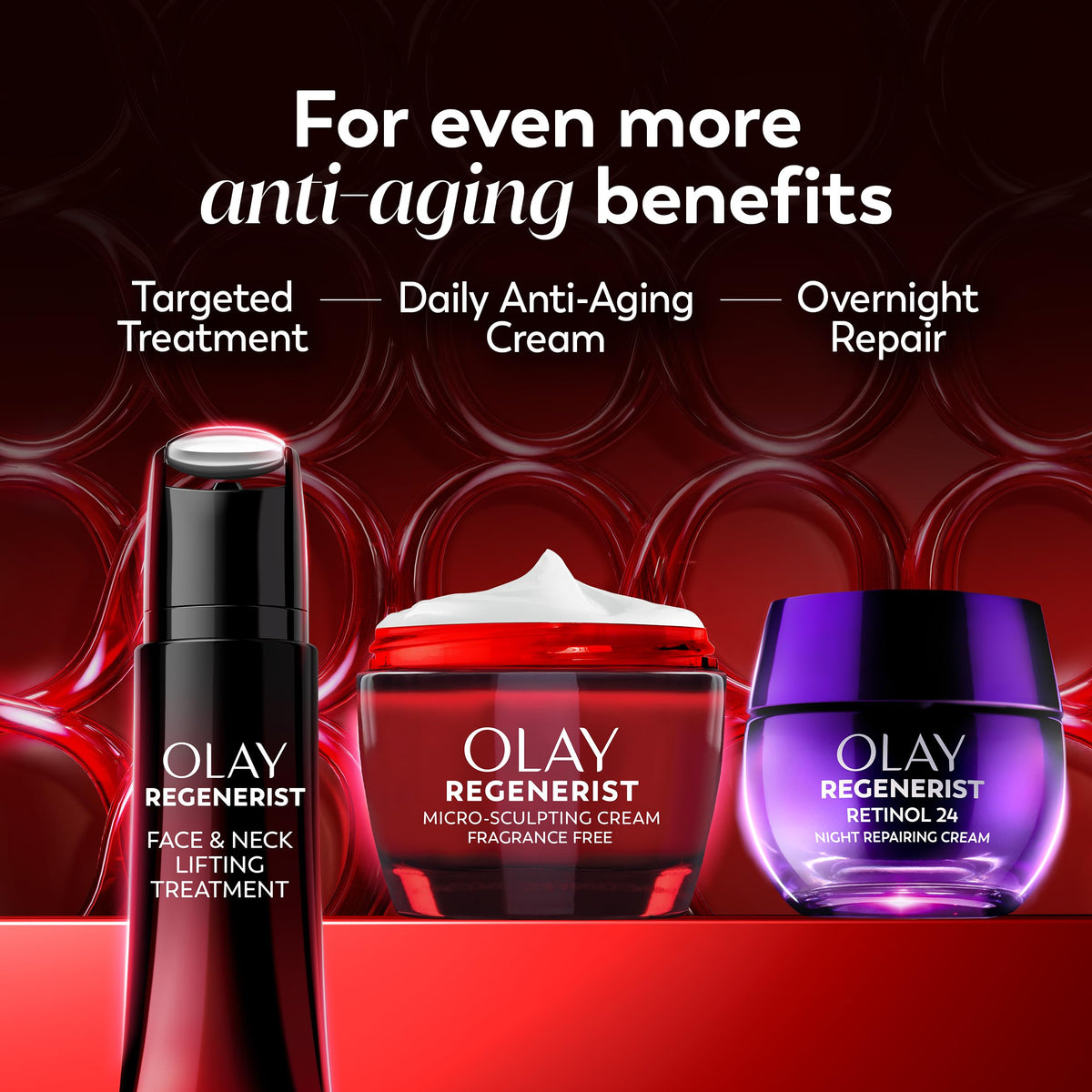 Olay Face Moisturizer, Regenerist Micro-Sculpting Cream for Women, Fragrance-Free - Anti-Aging, Anti-Wrinkle, Firming Skin Care - Triple Collagen Cream, Peptide, Hyaluronic Acid, Niacinamide, 2.6oz