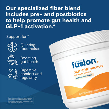 Bariatric Fusion GLP-1 Gut Health Booster - High Fiber GLP1 Booster - Prebiotic Fiber GLP-1 Supplement Powder for Women & Men - 20 Servings