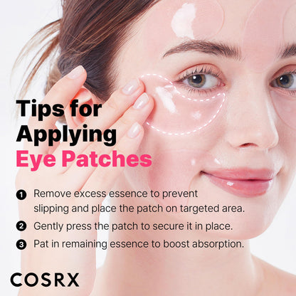 COSRX Limited Pink Edition Pink Peptides Collagen Hydrogel Eye Patch - 60 Patches - Amazon Exclusive Korean Eye Mask