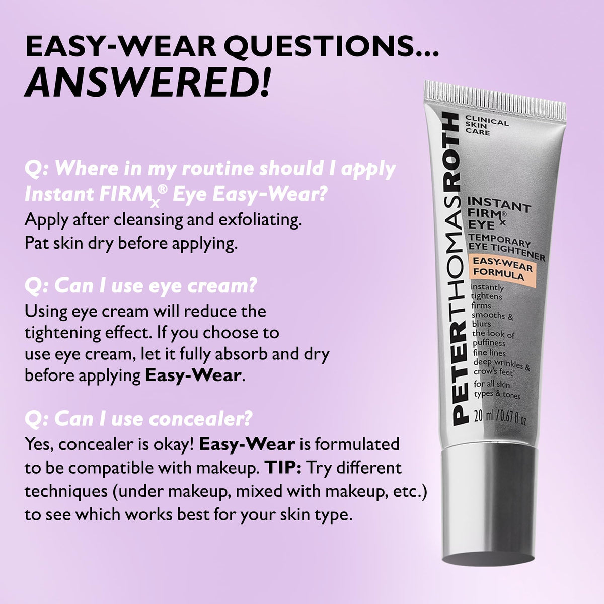 Peter Thomas Roth Instant FIRMx Eye Temporary Eye Tightener - 30ml - Easy-Wear Formula for Instant Eye Lift