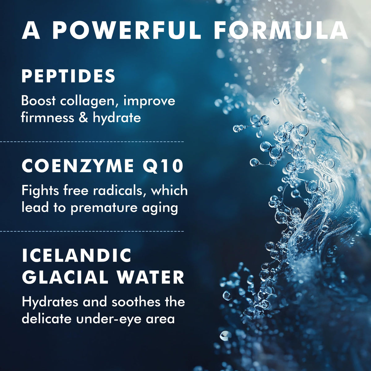 Skyn ICELAND Hydro Cool Firming Under Eye Patches (8 Pairs) - 10-Minute Instant Cooling & Firming Treatment with Peptides & CoQ10