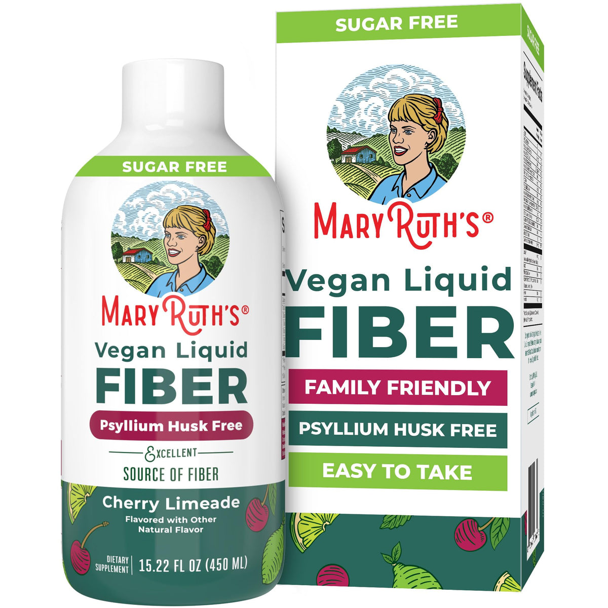 MARYRUTH'S Liquid Fiber for Ages 1+ - Up to 7g FiberSMART Tapioca Fiber Excellent Source - Baobab Fruit - Psyllium Husk Free - Vegan - Gluten Free - No Added Sugar - 15.22 oz