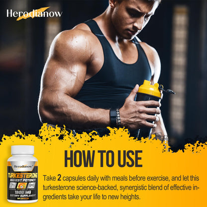 Testosterone Booster for Men - Muscle Growth, Strength, Energy & Endurance Support Supplement (78,000mg Formula) - 120 Capsules