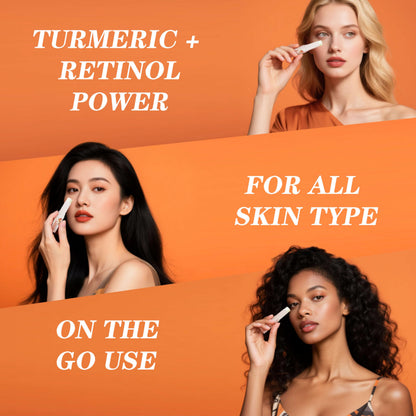 Turmeric Retinol Eye Stick - LumiBalm Under Eye Cream for Dark Circles & Puffiness - Anti-Aging Eye Balm for Wrinkles & Fine Lines (0.5oz)