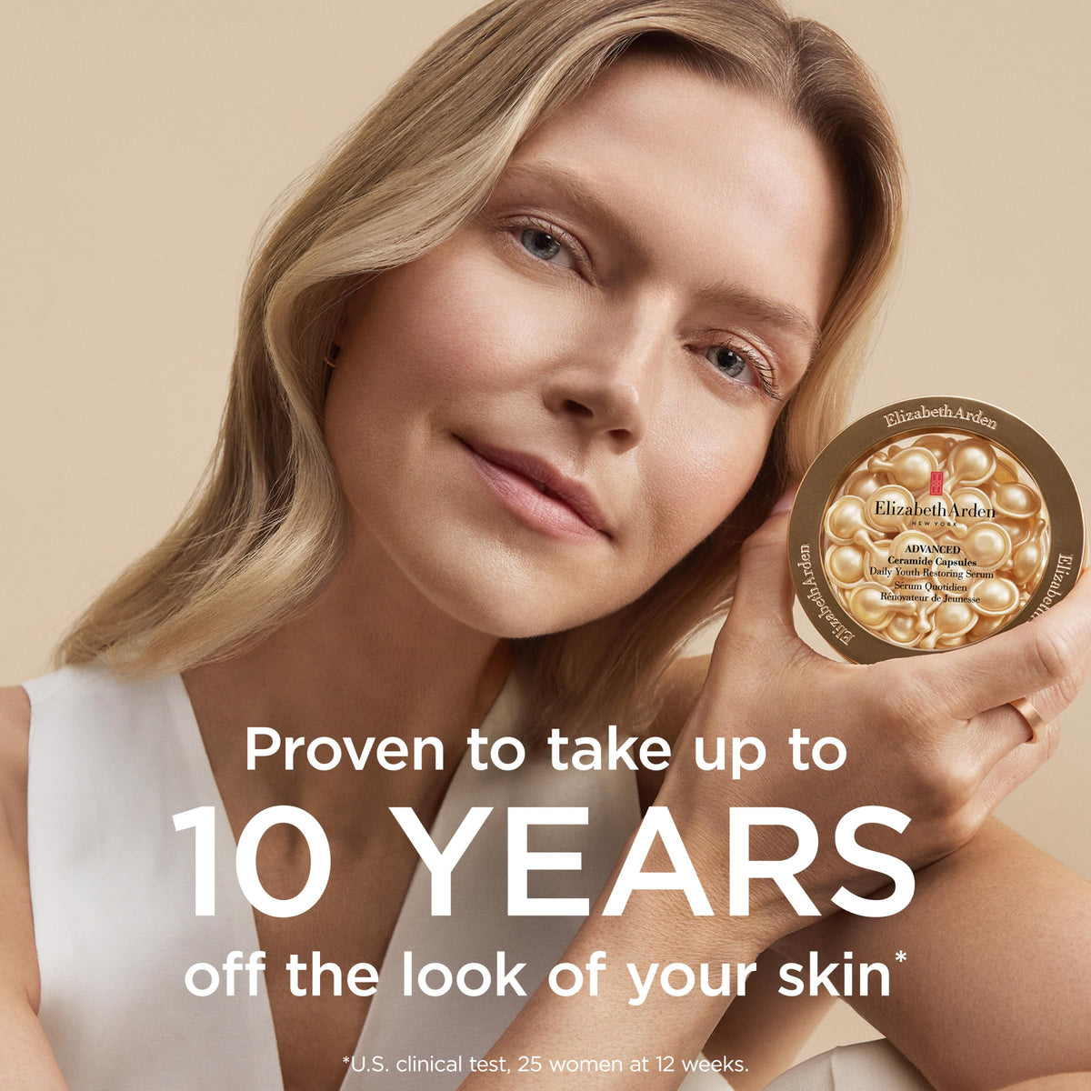 Elizabeth Arden Advanced Ceramide Face Serum Capsules, Anti-Aging Skincare, Fragrance-Free Hydrating Formula for Radiant, Firm Skin, Nourishing and Strengthening, 30 Count