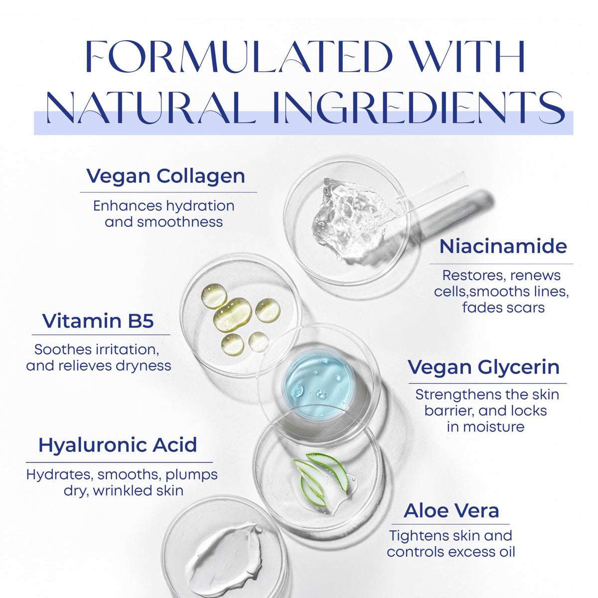 Skin 2.0 Hyaluronic Acid & Collagen Face Serum - Dermatologist Tested, Skin Tightening, Hydrating - Anti-Aging, Clean Beauty, Cruelty-Free Korean Skincare for All Skin Types - 1.69 Fl oz