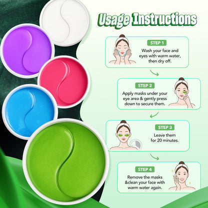 NAZANO Green Under Eye Patches 60 Pack for Dark Circles & Puffiness