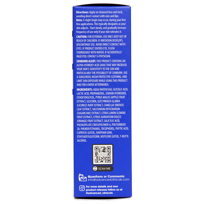 Advanced Clinicals 10% Glycolic Acid Serum - Triple Acid Exfoliant (52ml)