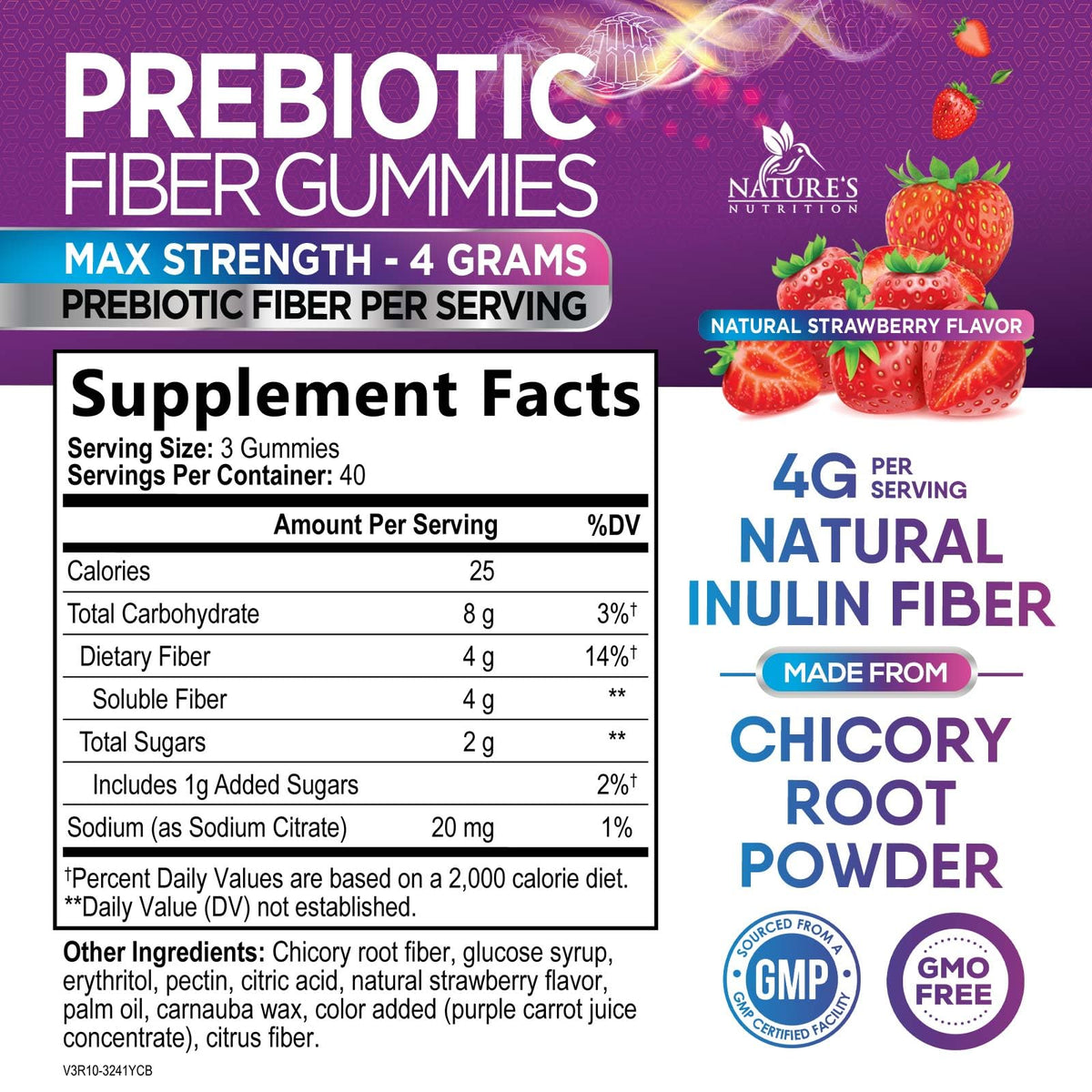 Fiber Gummies For Adults - Prebiotic Plant Based Fiber 4g Per Serving Gummy Supplement - Daily Digestive Health and Regularity Support - Gut Support Gummy Plant Based Digestion Support - 120 Gummies
