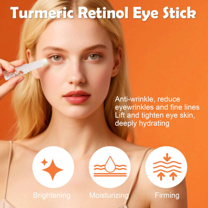 Turmeric Retinol Eye Stick - LumiBalm Under Eye Cream for Dark Circles & Puffiness - Anti-Aging Eye Balm for Wrinkles & Fine Lines (0.5oz)