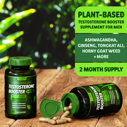 Testosterone Booster for Men - Ashwagandha, Tongkat Ali & Tribulus Formula for Muscle Growth, Strength, Energy & Performance Support
