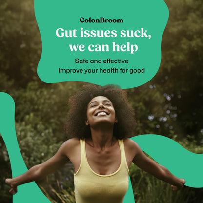 ColonBroom Psyllium Husk Powder (Strawberry, 50 Servings) - Colon Cleanse for Bloating Relief & Gut Health - Colon Broom Fiber Powder Drink - Vegan, Gluten Free, Non-GMO Fiber Powder Supplement