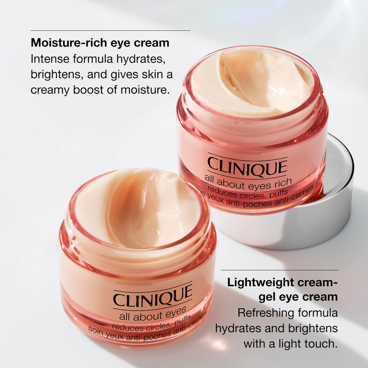 Clinique All About Eyes Rich (0.5 oz / 15ml) - Standard Size Hydrating Eye Cream for Dark Circles, Fine Lines & Puffiness