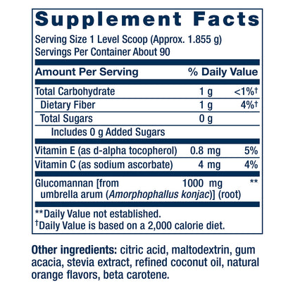 Life Extension Easy Fiber - Glucomannan Fiber, Regularity, Digestion, Heart Health, No Artificial Sweeteners, Vegetarian, Non-GMO, Gluten Free, Sugar Free, Net Wt. 167 G (0.368 Lb. Or 5.89 Oz)