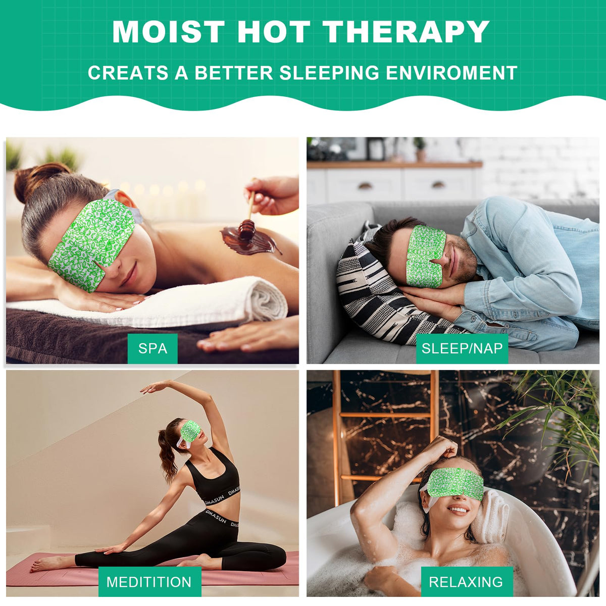 16 Packs Disposable Steam Eye Masks - Self-Heating Warm Compress for Dry Eyes