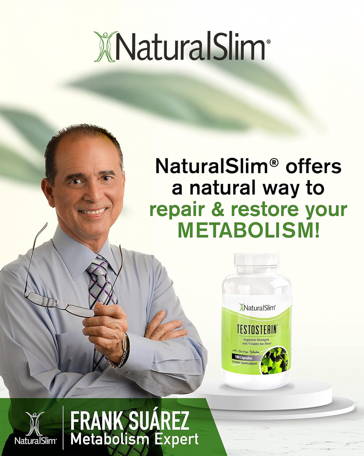 Natural Testosterone Booster for Men - Energy, Muscle Support & Metabolism Enhancement - Ginkgo Biloba, L-Arginine, Testofen, Zinc
