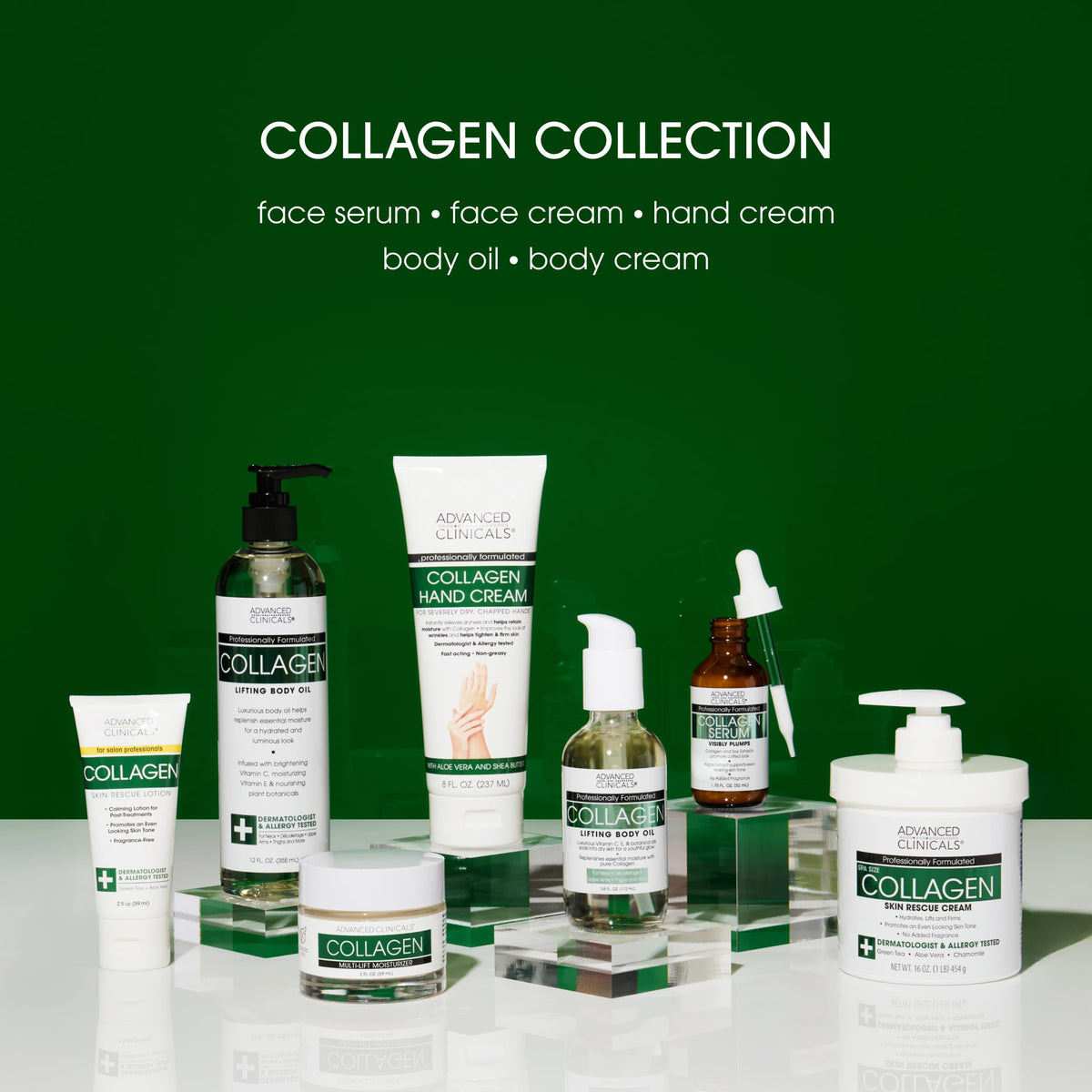 Advanced Clinicals Collagen & Hyaluronic Acid Duo - Fragrance-Free (52ml x 2)