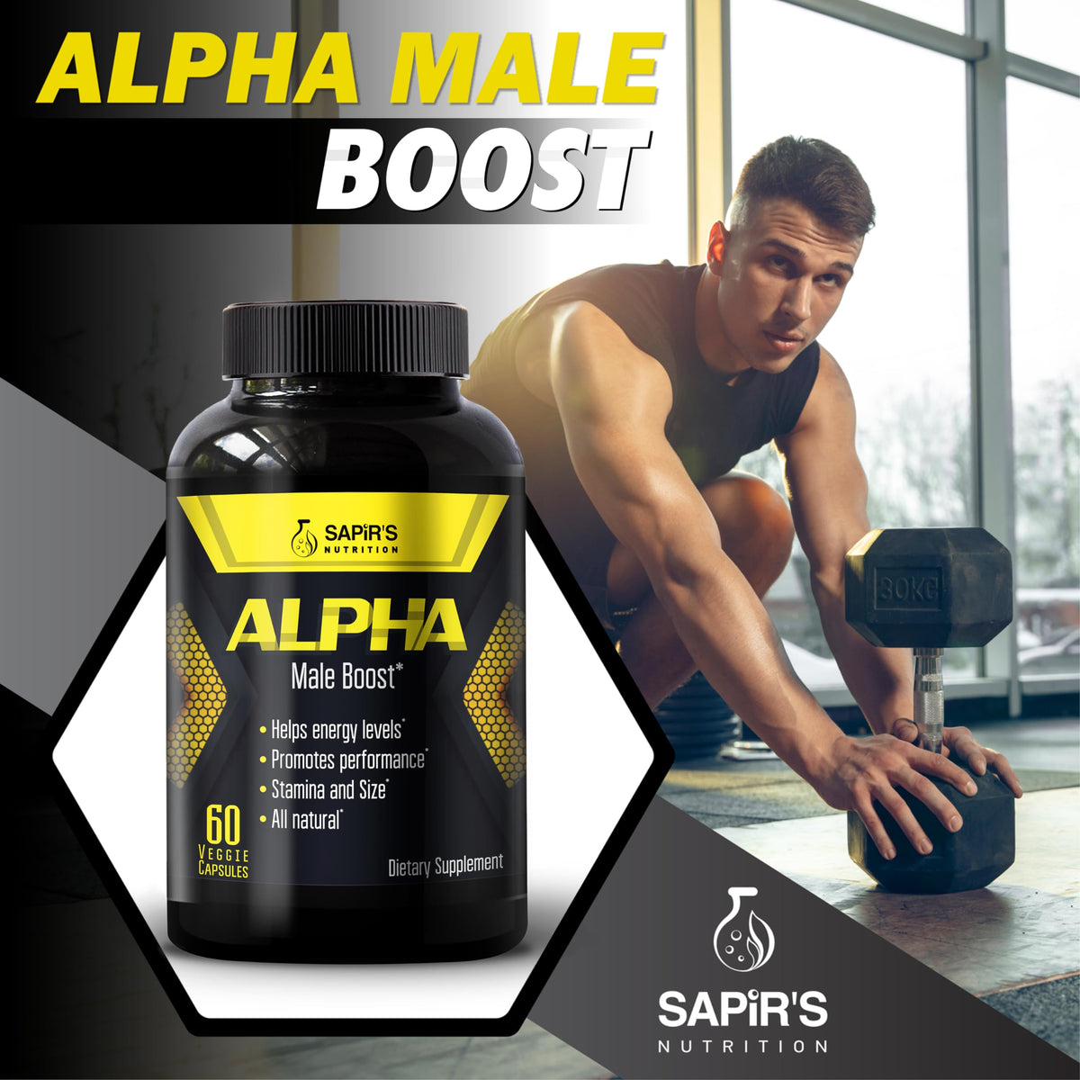 Testosterone Booster for Men - Energy, Strength, Stamina & Performance Support Male Enhancement Supplement