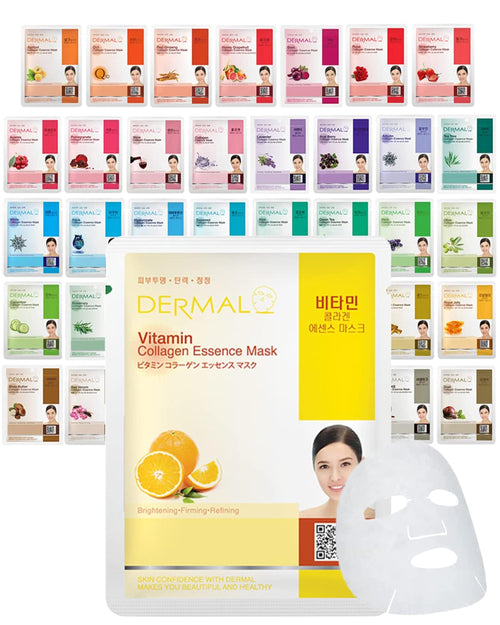 DERMAL 39 Combo Pack Made in Korea Facial Mask - 20+ Years of K-Beauty Experience, Premium Quality Korean Sheet Masks for Daily Skincare Routine
