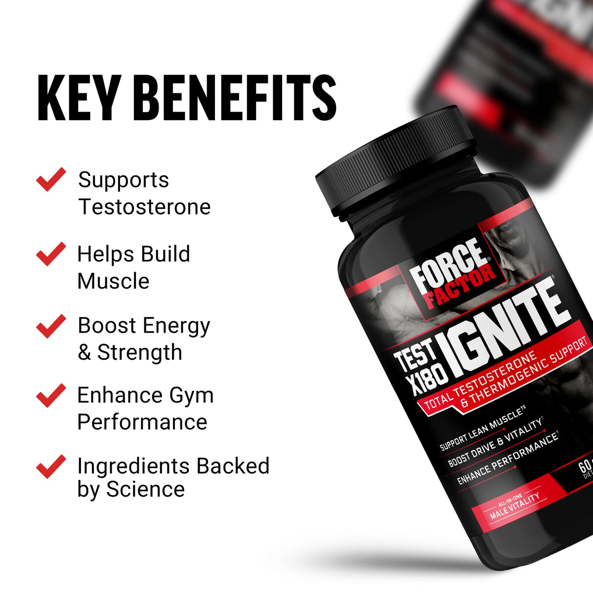 Testosterone Booster for Men - Energy, Lean Muscle Growth & Performance Support with Fenugreek & Green Tea Extract