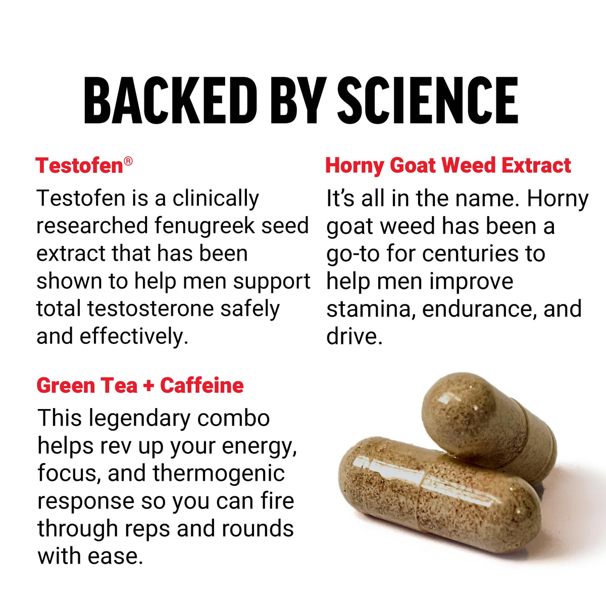 Testosterone Booster for Men - Energy, Lean Muscle Growth & Performance Support with Fenugreek & Green Tea Extract
