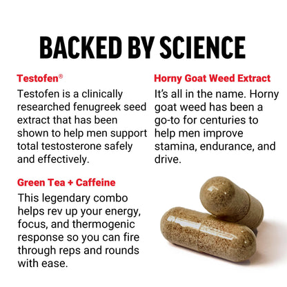 Testosterone Booster for Men - Energy, Lean Muscle Growth & Performance Support with Fenugreek & Green Tea Extract