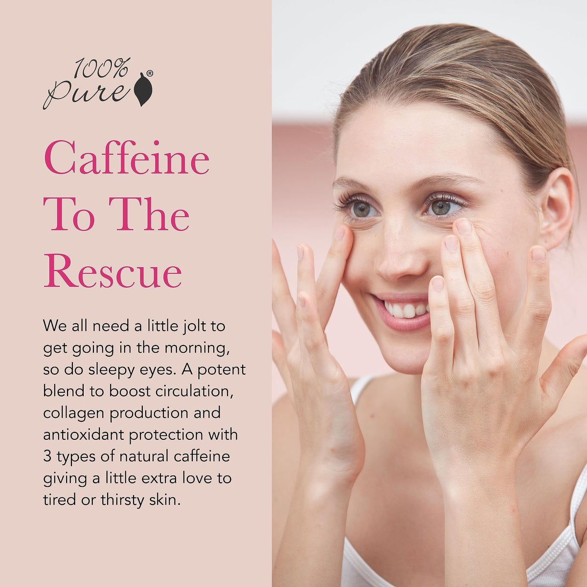 100% PURE Coffee Bean Caffeine Eye Cream - Refresh & Hydrate (10ml)