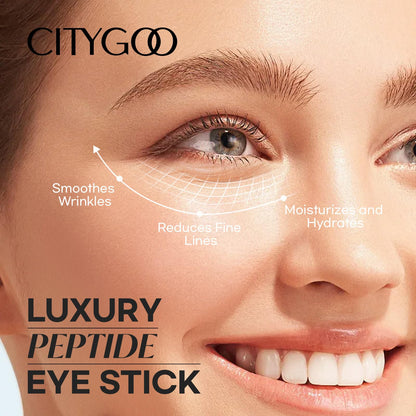 CITYGOO Peptide Moisturizing Eye Stick (1pcs) - Deep Hydration with Collagen & Hyaluronic Acid - Rapid Treatment for Dark Circles, Puffiness & Fine Lines