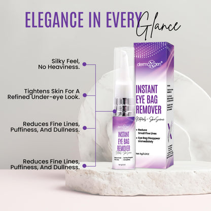 Dermaxgen Instant Under Eye Bag Remover Cream - Dark Circles & Puffiness Treatment, Anti-Aging Eye Cream for Wrinkles and Tired Skin - 0.21 oz