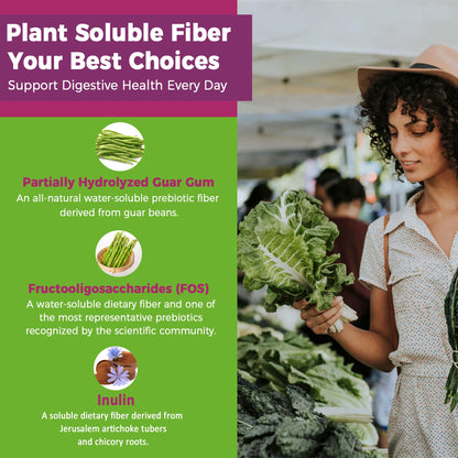 Fiber Gummies for Adults, GLP-1 Friendly 10g Prebiotic Fiber Supplement w/ Digestive Enzymes, Probiotics & 100mg Betaine for Digestive & Gut Health and Regulate Bowel Movement, Vegan, Sugar Free,60ct