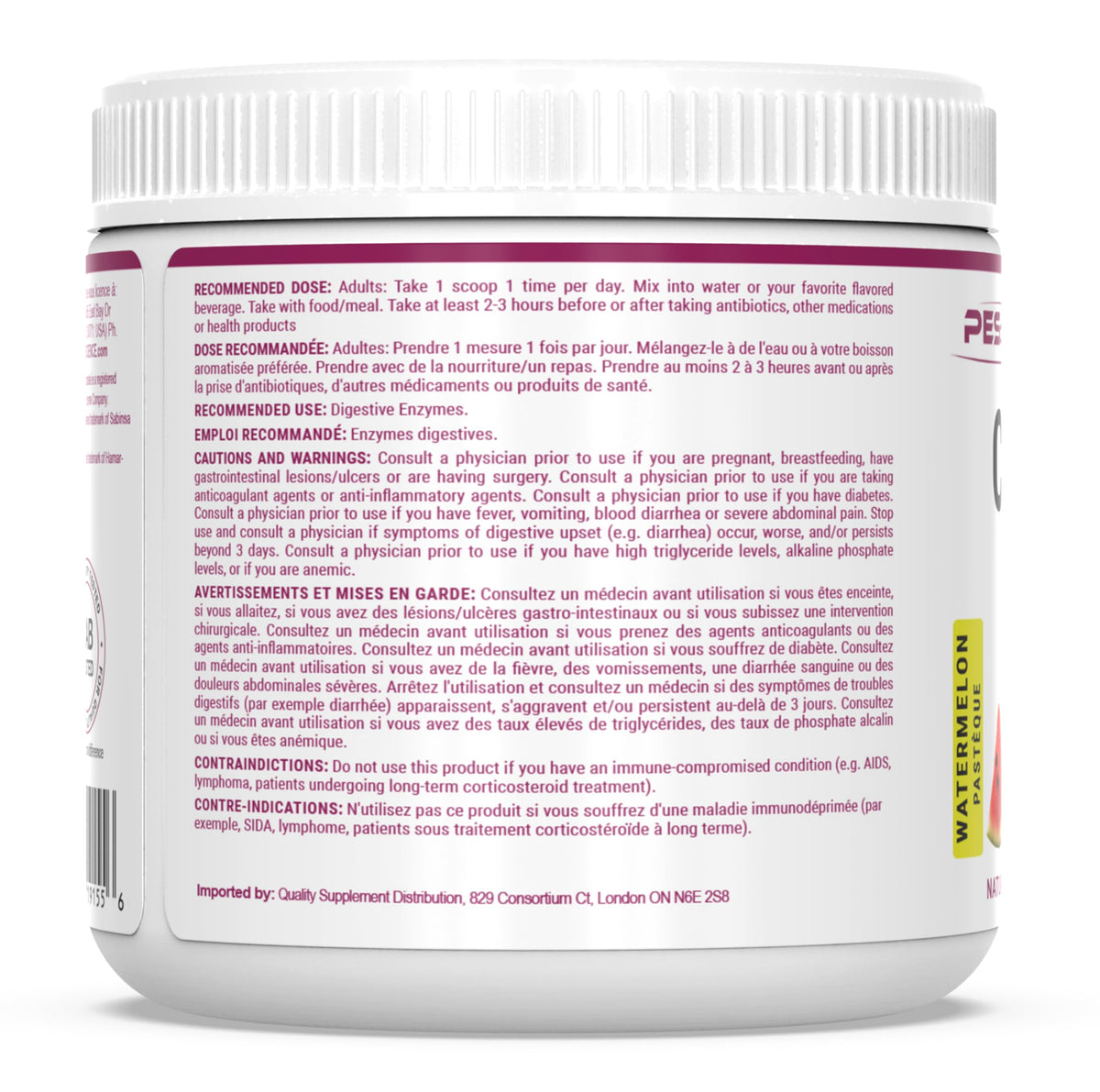 PEScience Complete-GI Gut Health Powder, Probiotics for Women and Men, Digestive Enzymes, Prebiotic Fiber, L-Glutamine, Pepzin GI Zinc Carnosine - Watermelon Flavor, 30 Servings