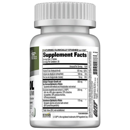 GAT Sport Testrol Platinum Testosterone Booster for Men - Boron, Vitamin D & Zinc - Stamina, Libido & Performance Support - 60 Tablets