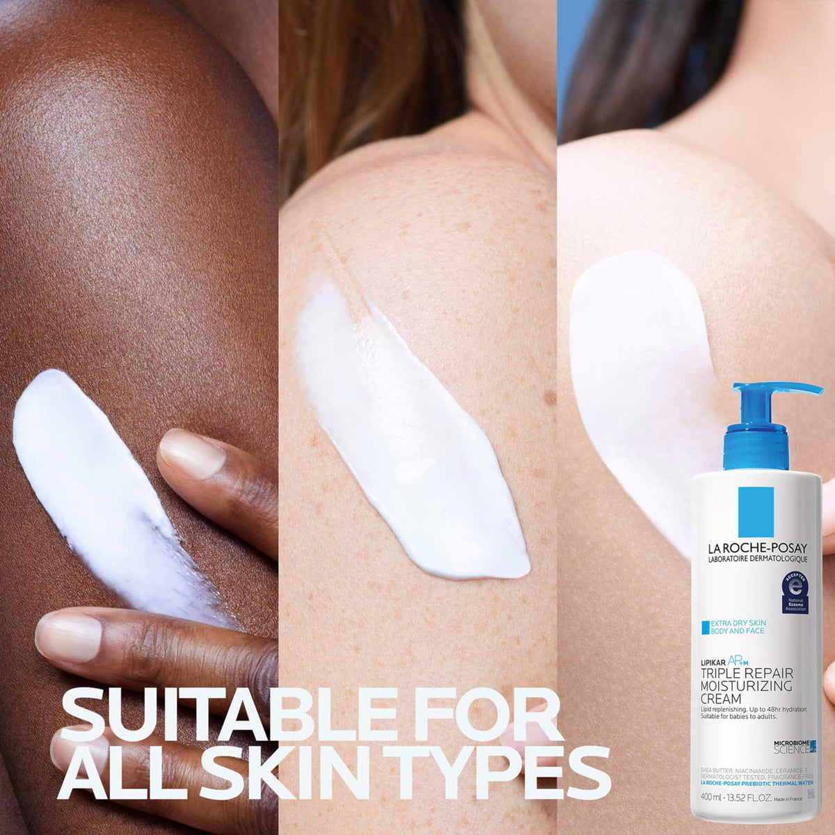 La Roche-Posay Lipikar AP+ Moisturizing Cream for Dry & Sensitive Skin, Shea Butter & Niacinamide