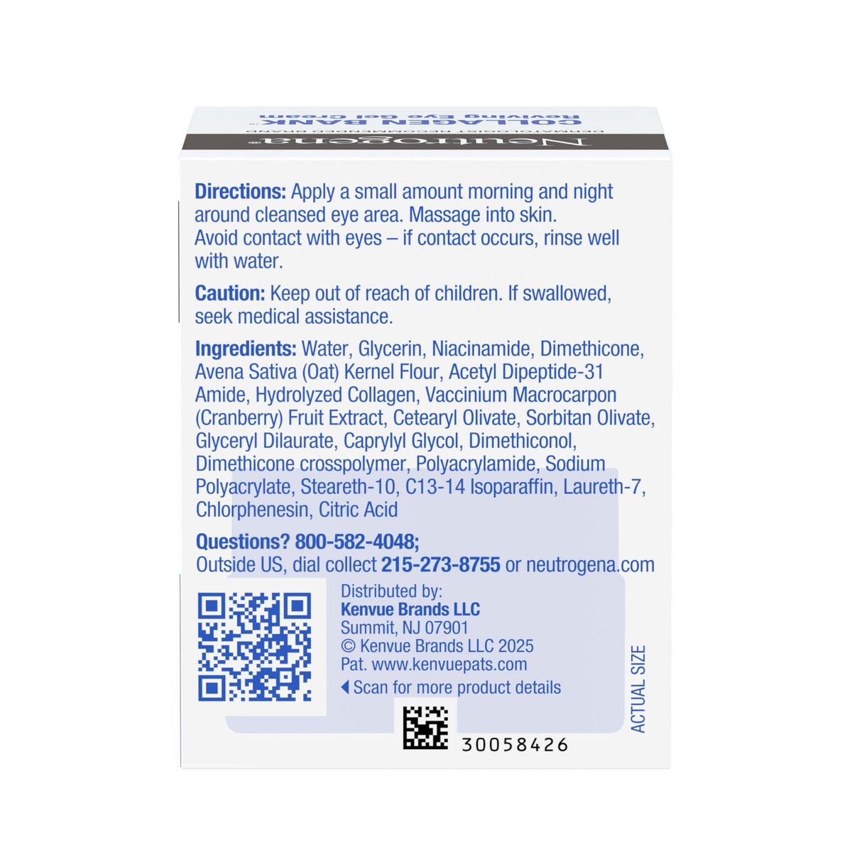 Neutrogena Collagen Bank Reviving Eye Cream (0.5 oz) - Fragrance-Free Under Eye Treatment with Peptides to Preserve Collagen