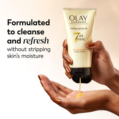Olay Total Effects Citrus Facial Cleanser and Scrub, 5.0 Ounces (Pack of 3)