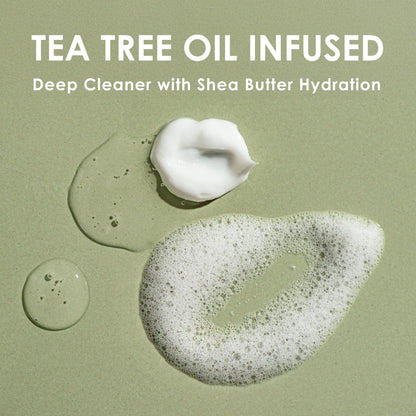 EyeEco Advanced Tea Tree Eyelid and Facial Cleanser - 50mL - Non-Irritating Eyelash & Eyelid Cleanser Soothes Irritation with Tea Tree, Vitamin E and Shea Butter