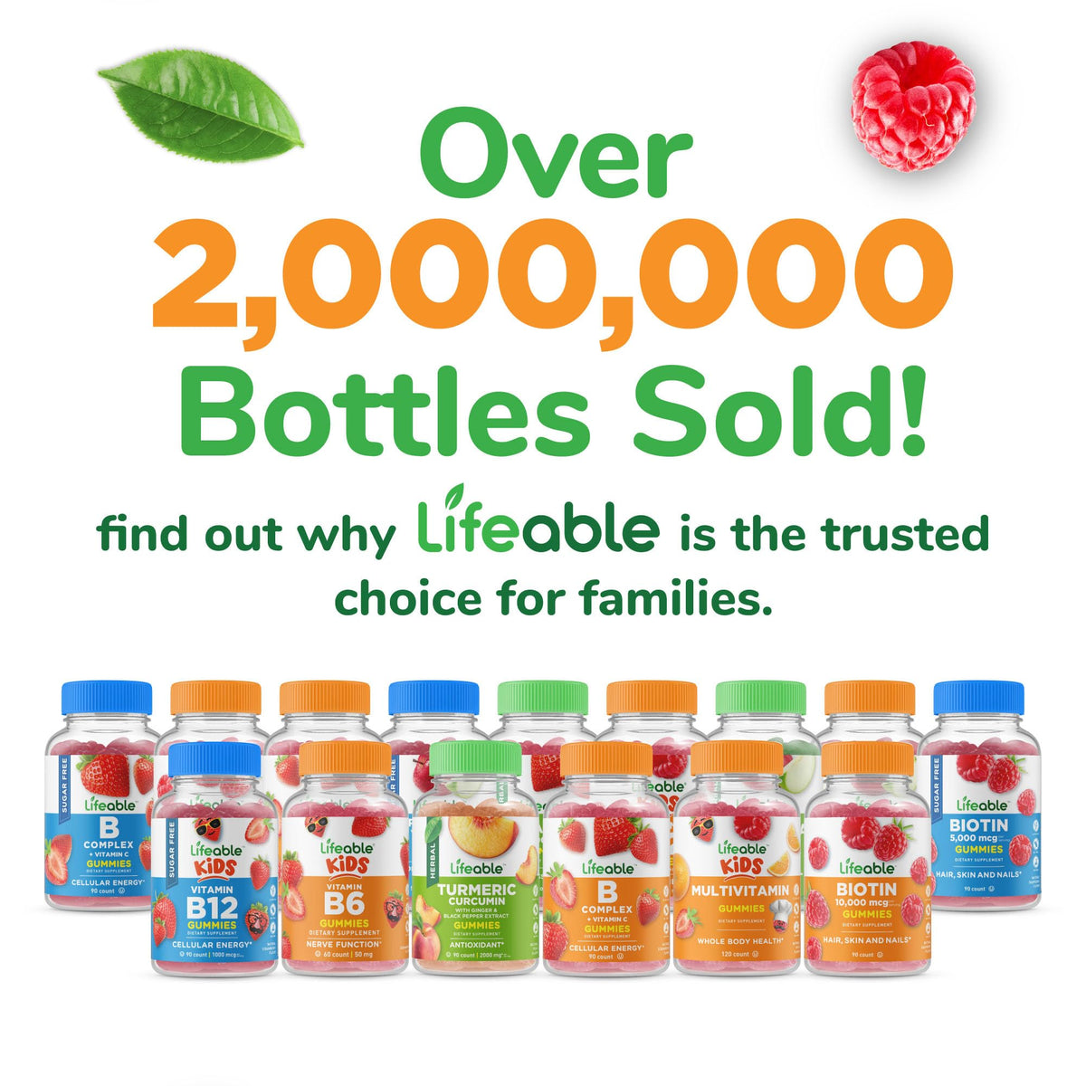 Lifeable Sugar Free Fiber Gummies for Adults - 4g - Great Tasting Fiber Supplement Gummies - Keto Friendly, Gluten Free, Vegan, Non GMO Prebiotic Fiber - for Digestive Health - 90 Gummies