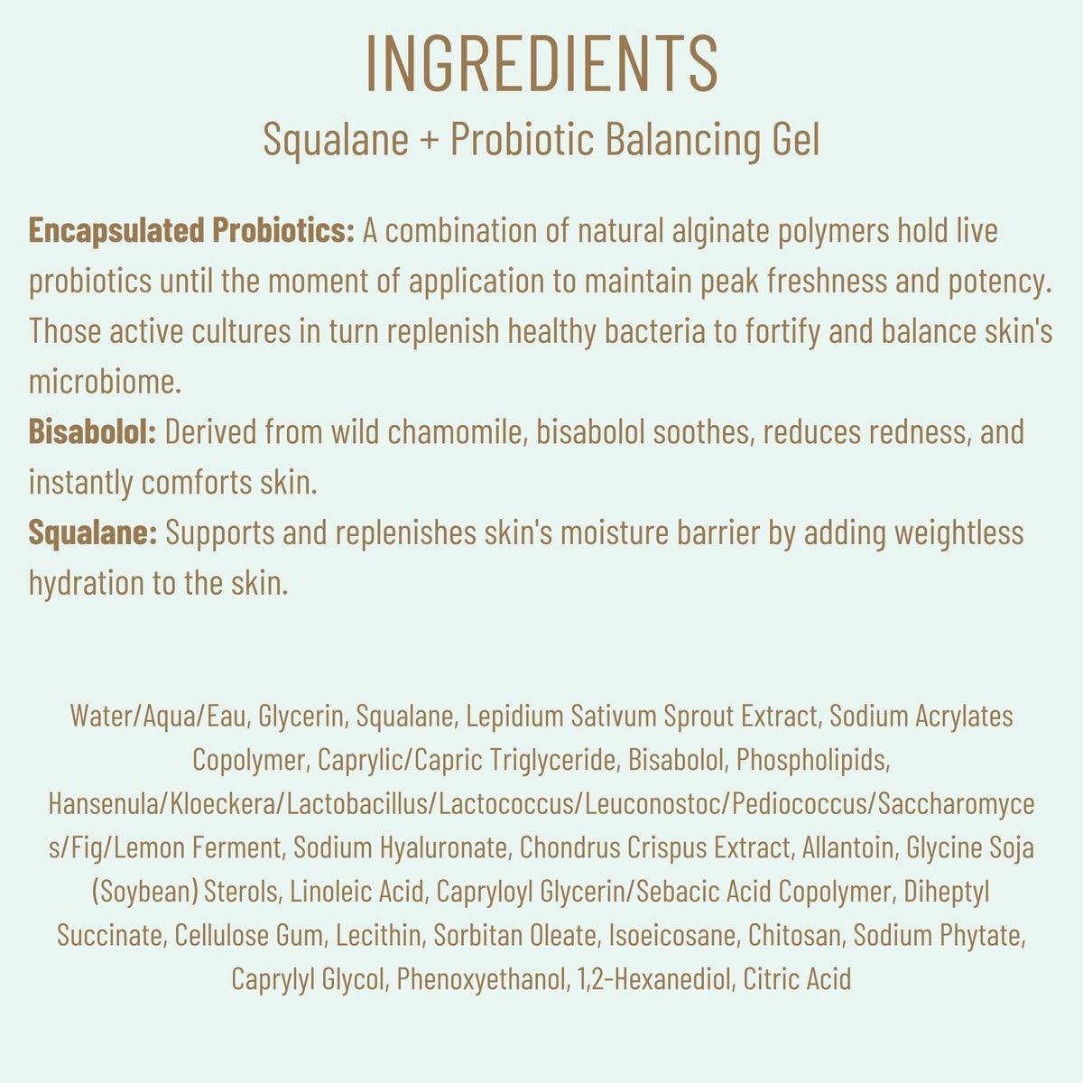 Biossance Squalane + Probiotic Balancing Face Gel Moisturizer - Advanced Formula for Oily & Acne-Prone Skin, Encapsulated Probiotics, Reduces Redness & Excess Oil, Soothes Sensitive Skin - 1.69 oz