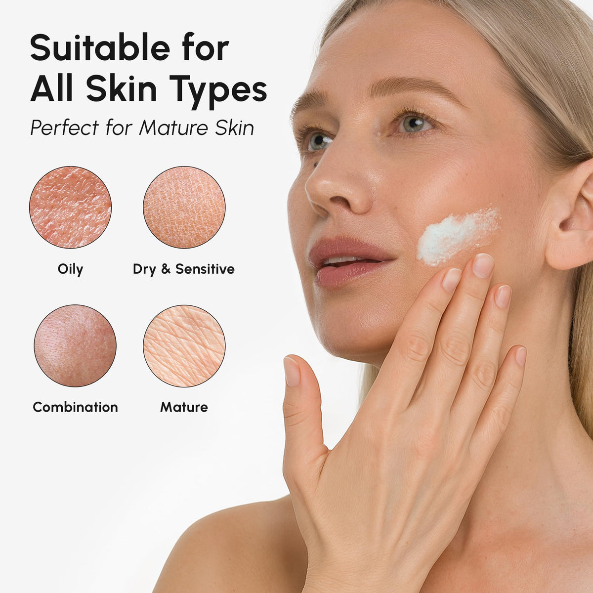 MAREE Face Exfoliator - Microdermabrasion Facial Scrub & Exfoliating Face Wash for Women - Collagen & Glycolic Acid - Gentle Scrub and Exfoliant - Men Exfoliating Scrubber - Exfoliante Facial Cleanser