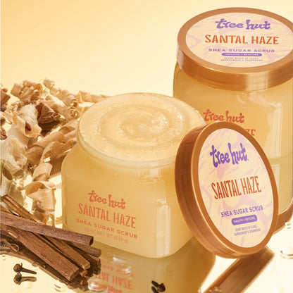 Tree Hut Santal Haze Shea Sugar Body Scrub 18 oz, Exfoliating & Hydrating