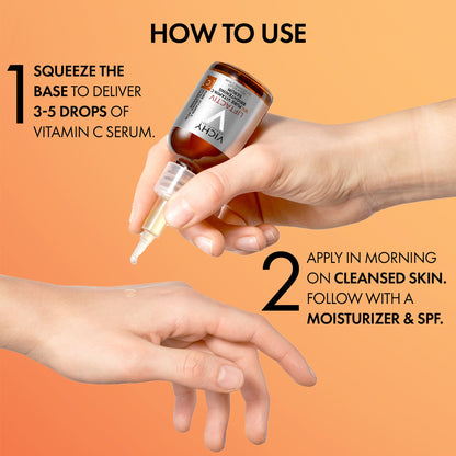 Vichy LiftActiv Vitamin C Serum For Face, Brightening Serum With 16% Pure Vitamin C + Hyaluronic Acid + Vitamin E, Improves Radiance & Firmness, Anti Aging, Protects Skin From Discoloration
