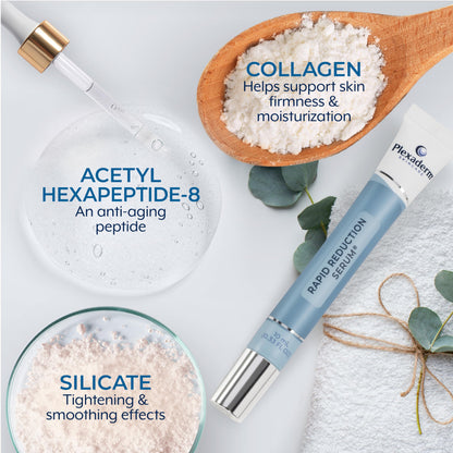 Plexaderm Rapid Reduction Eye Serum - Full Size Tube - Instant Visible Reduction of Eye Bags, Wrinkles & Dark Circles
