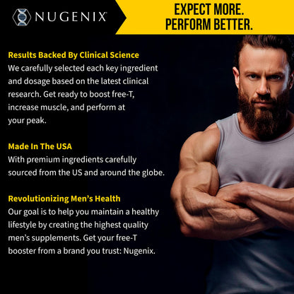 Nugenix Total-T Ultimate Testosterone Booster for Men - Free & Total Testosterone Support for Energy, Strength & Performance