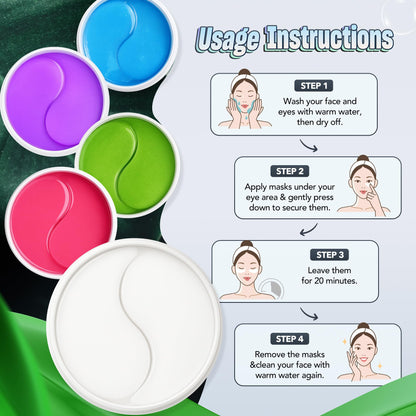 NAZANO White Under Eye Patches 60 Pack for Dark Circles & Puffiness