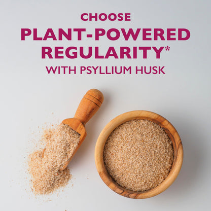 Metamucil 4-in-1 Psyllium Husk GLP-1 Friendly Fiber Supplement, Sugar-Free, 72 teaspoons, Orange Flavored, Daily Fiber Powder for Digestive Health, made with Plant-Based Psyllium Husk Fiber